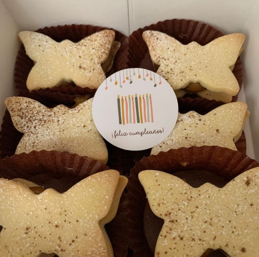 CAJA 12 ALFAJORES MARIPOSA